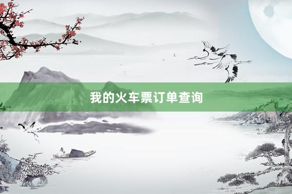 我的火车票订单查询